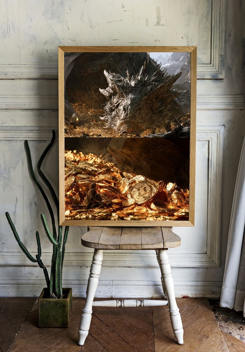 Dragon Hoard Fantasy Poster. — room view 1