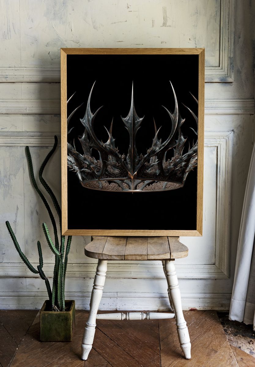 Dark Thorn Crown Illustration Poster. — room view 1