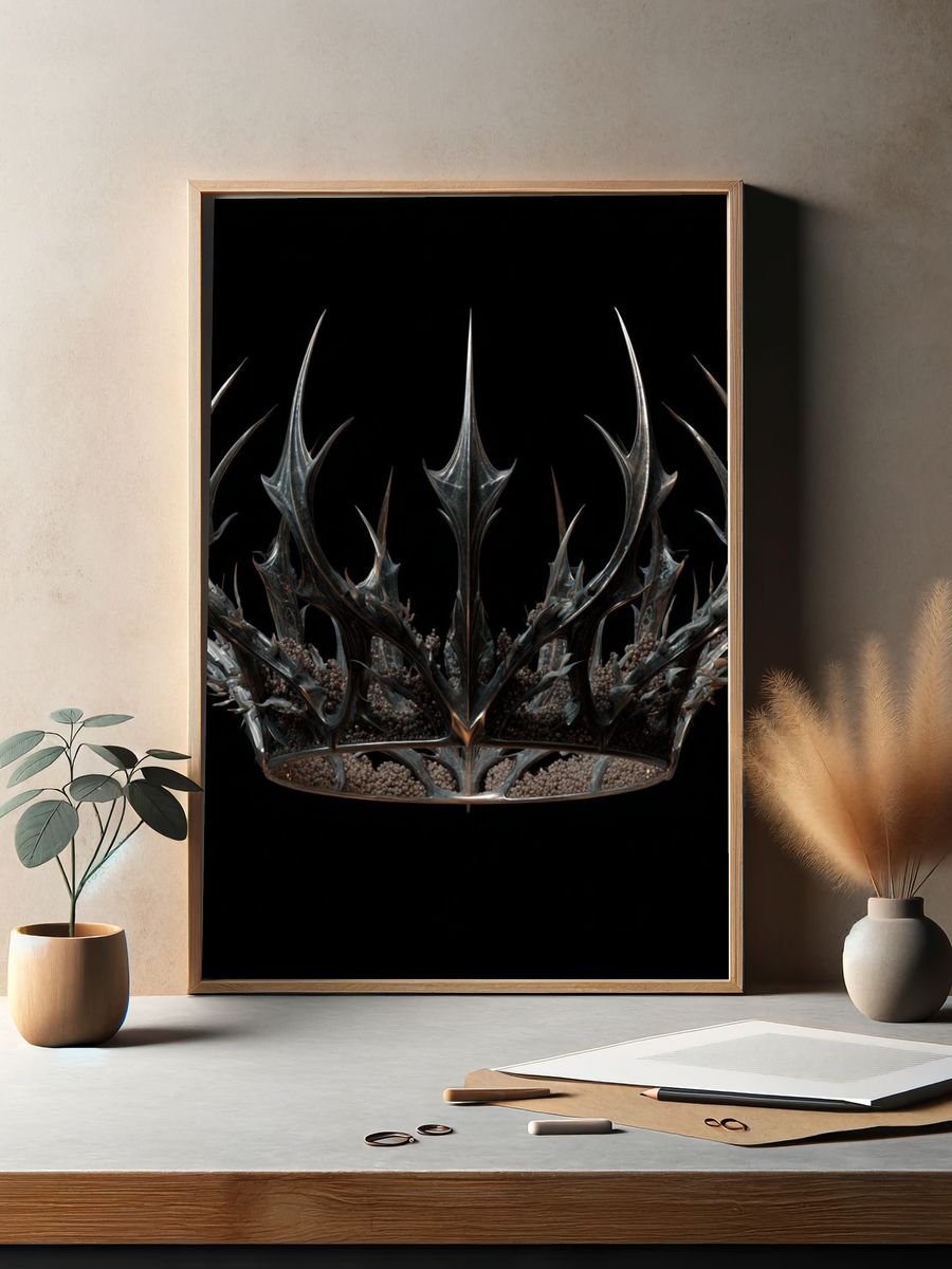 Dark Thorn Crown Illustration Poster. — room view 2
