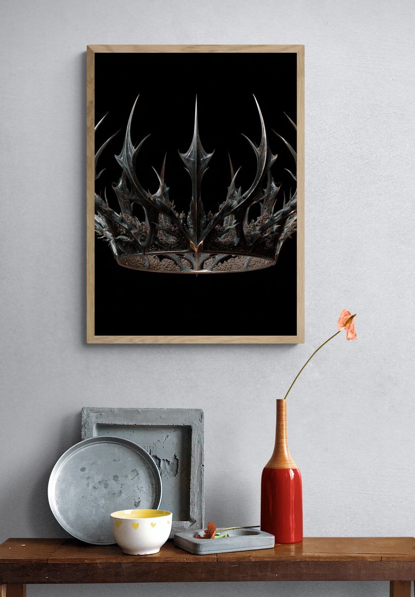 Dark Thorn Crown Illustration Poster. — room view 3