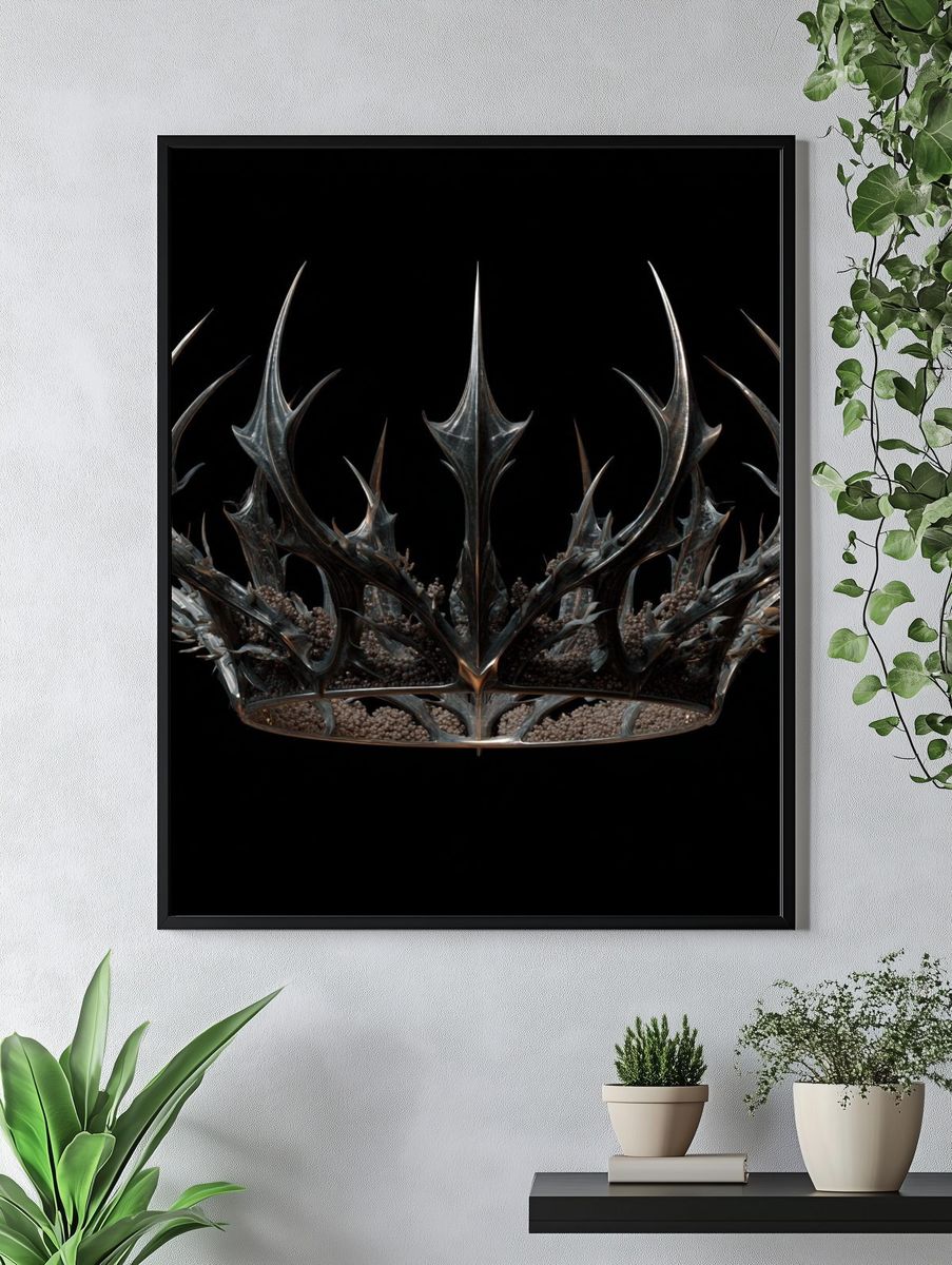 Dark Thorn Crown Illustration Poster. — room view 4
