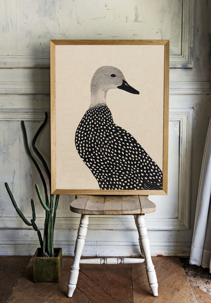 Stylized Duck — Illustration Print. — room view 1