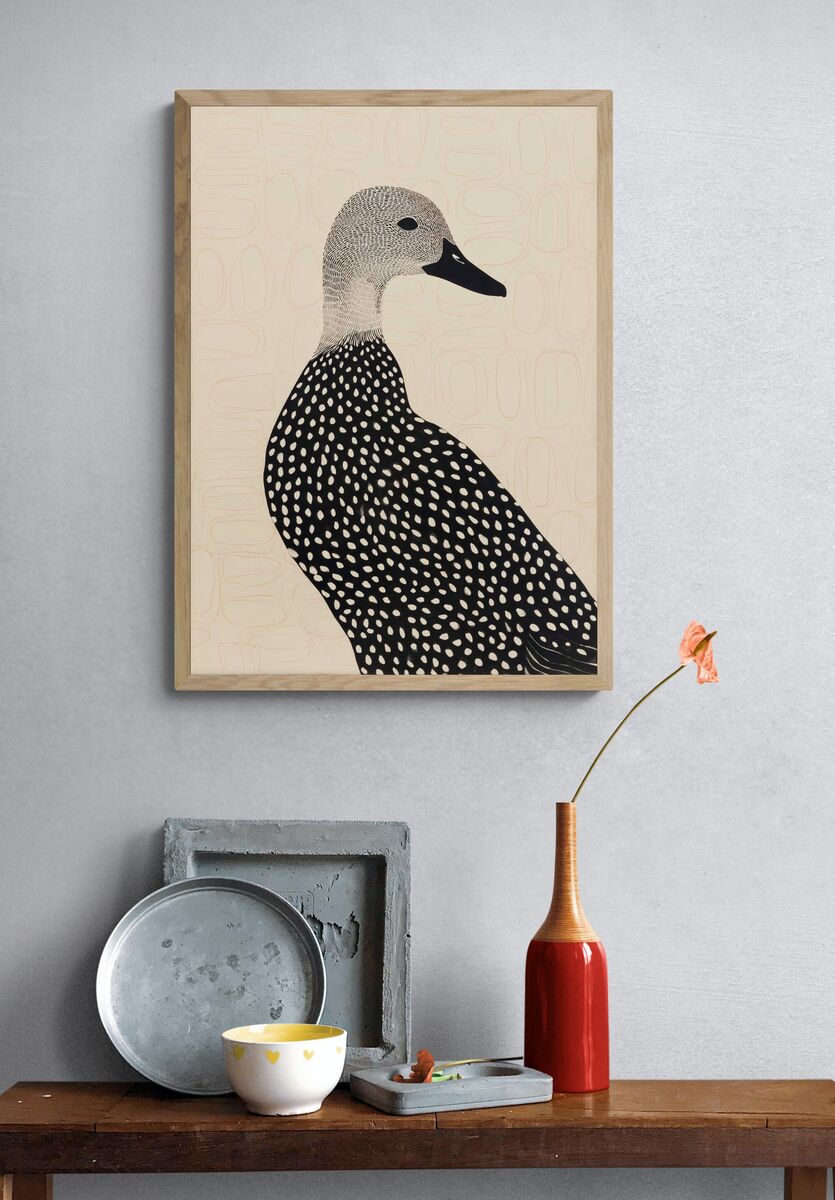 Stylized Duck — Illustration Print. — room view 3