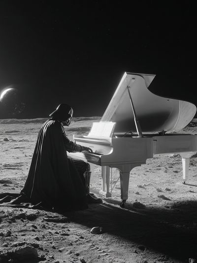 Darth Vader Playing Piano — Surreal Print. poster print