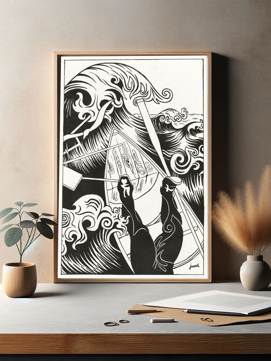 Dynamic Waves — Fine Art Print. — room view 2
