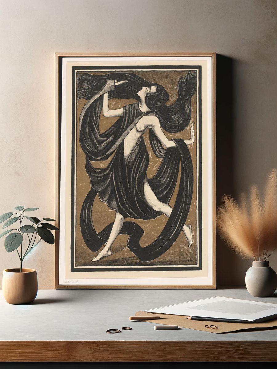 Dancing Woman — Fine Art Print. — room view 2