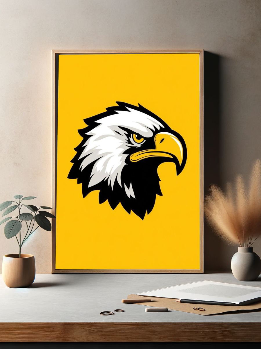 Eagle Head — Illustration Print. — room view 2