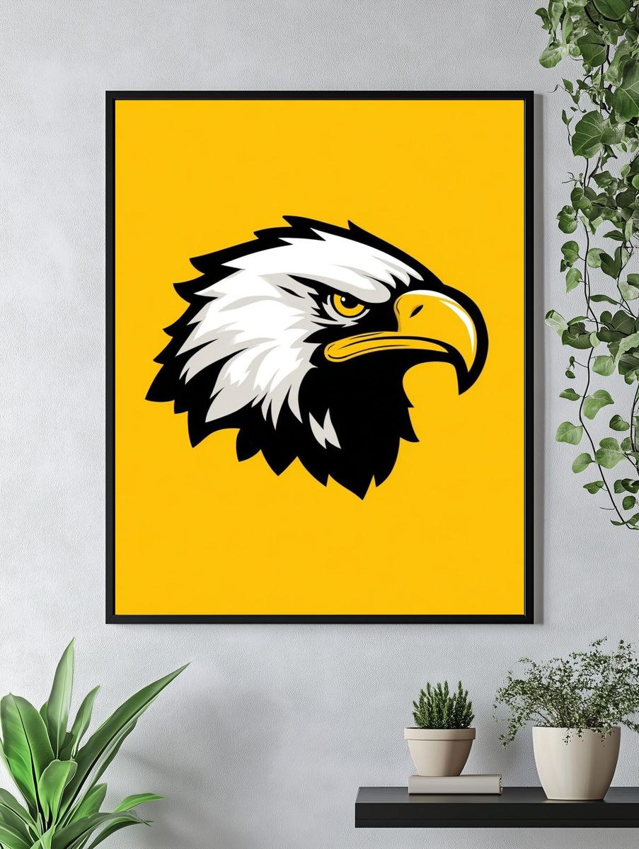 Eagle Head — Illustration Print. — room view 4