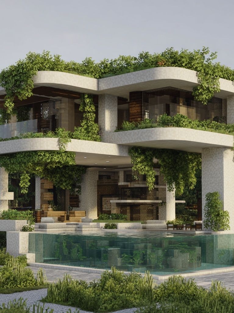 Modern Eco-Friendly House Poster. poster detail