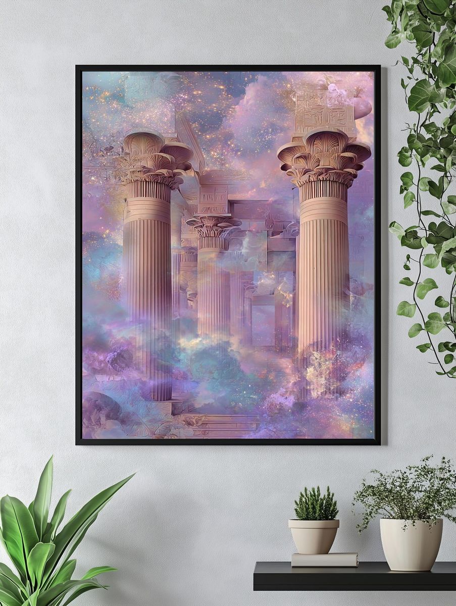 Ethereal Columns — Surrealism Print. — room view 4