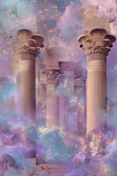 Ethereal Columns — Surrealism Print. poster print