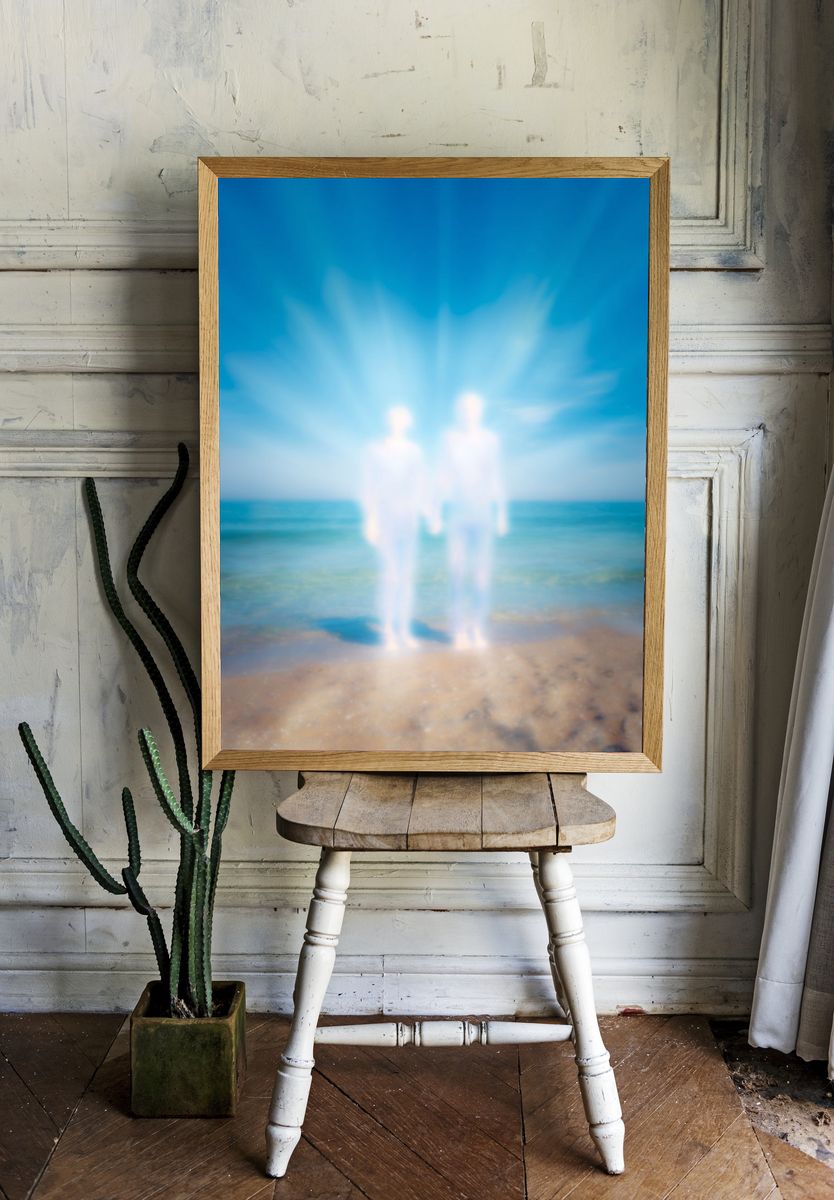 Ethereal Couple at the Beach — Fine Art Print. — room view 1
