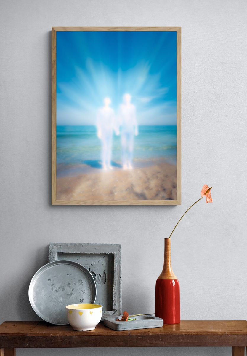 Ethereal Couple at the Beach — Fine Art Print. — room view 3