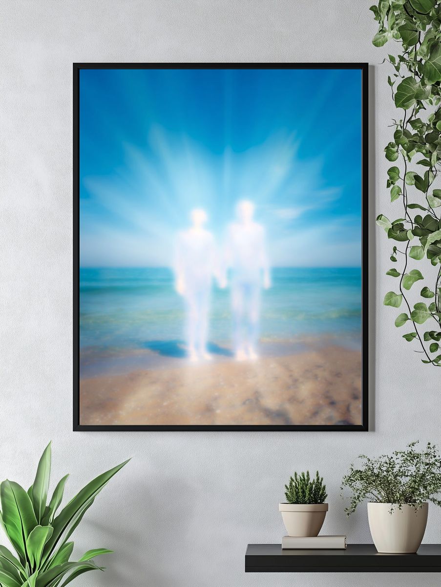 Ethereal Couple at the Beach — Fine Art Print. — room view 4
