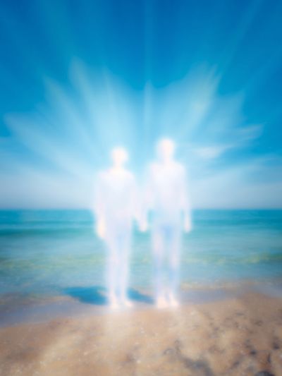 Ethereal Couple at the Beach — Fine Art Print. poster print
