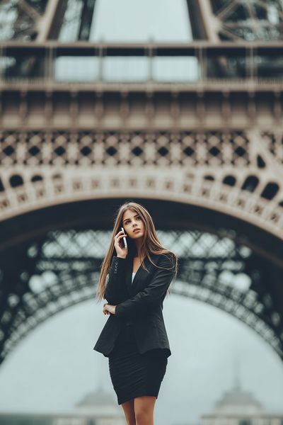 Eiffel Tower Fashion Portrait Poster. poster print