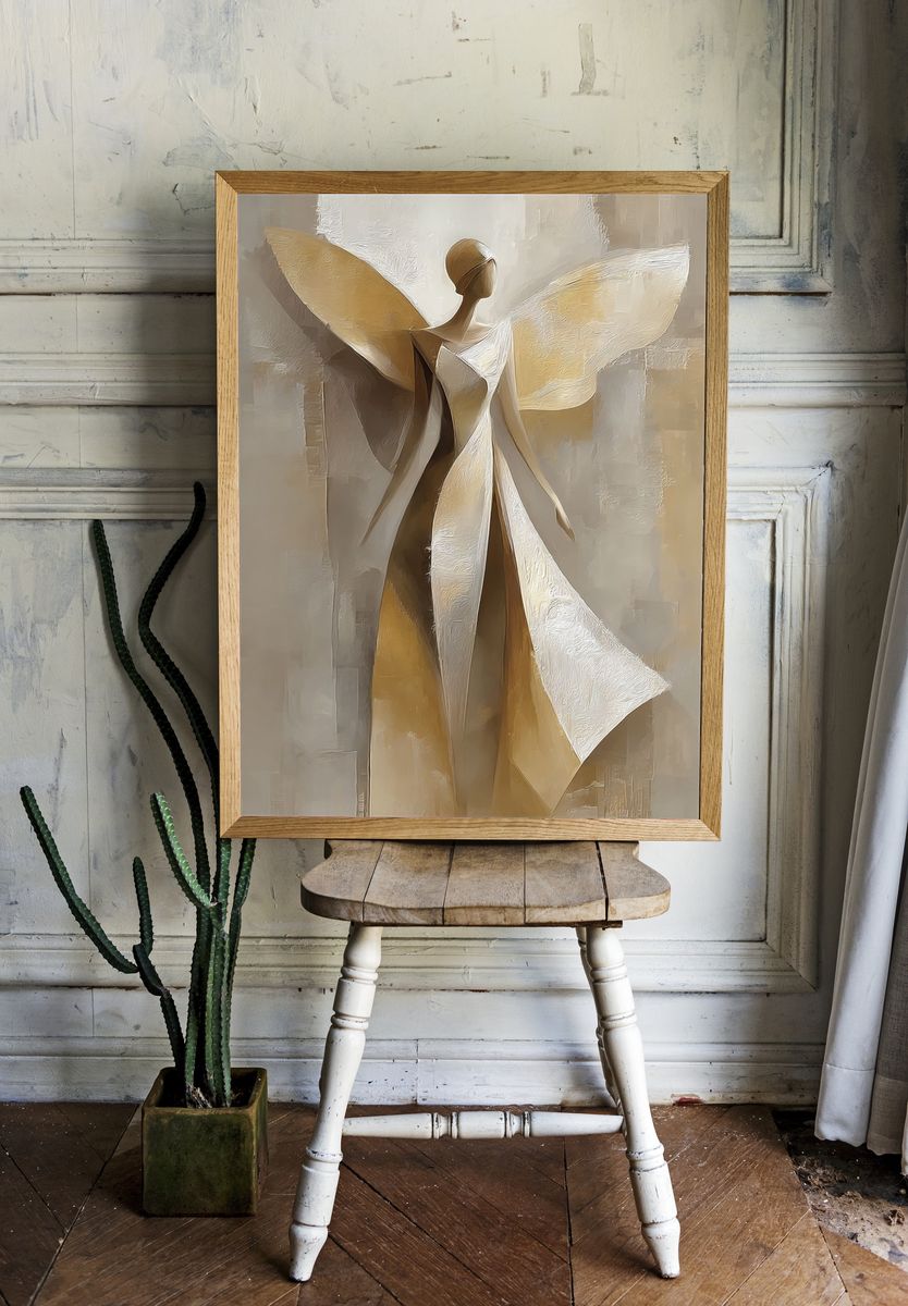 Elegant Figure with Wings — Fine Art Print. — room view 1