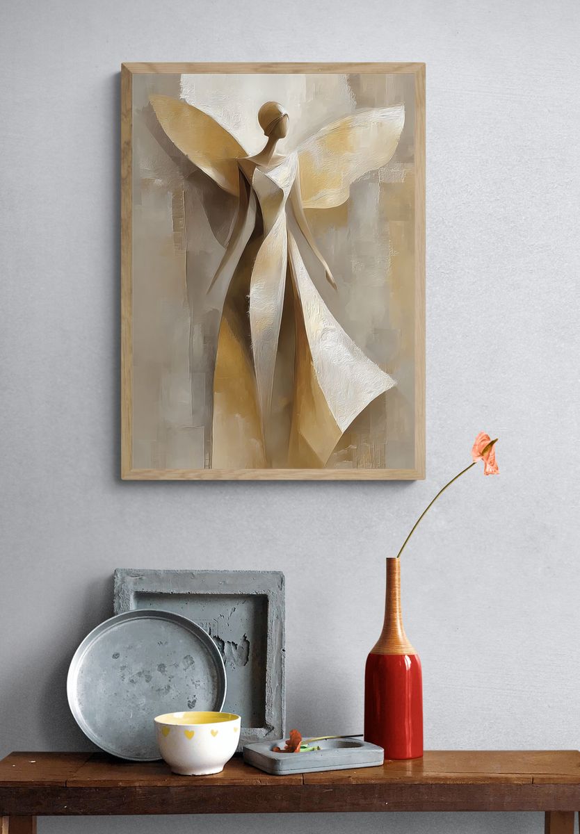 Elegant Figure with Wings — Fine Art Print. — room view 3