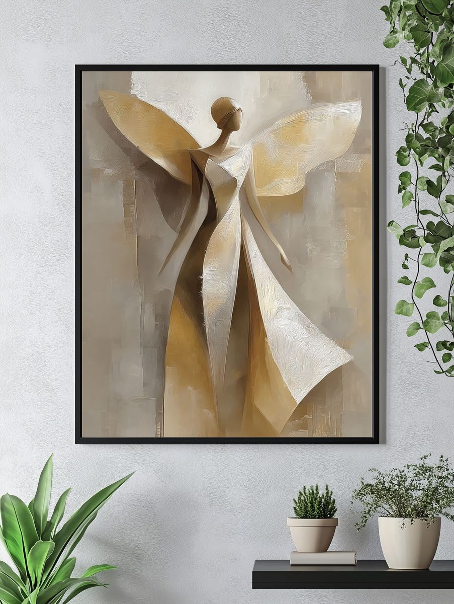 Elegant Figure with Wings — Fine Art Print. — room view 4
