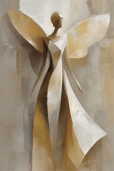 Elegant Figure with Wings — Fine Art Print. poster print