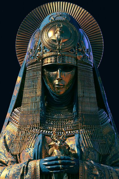 Egyptian Pharaoh Digital Art Poster. poster print