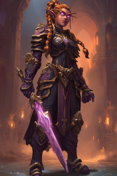 Elf Warrior Fantasy Art Print. poster print