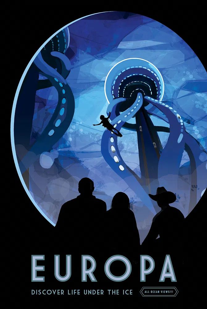 Europa — Space Travel Poster. poster detail