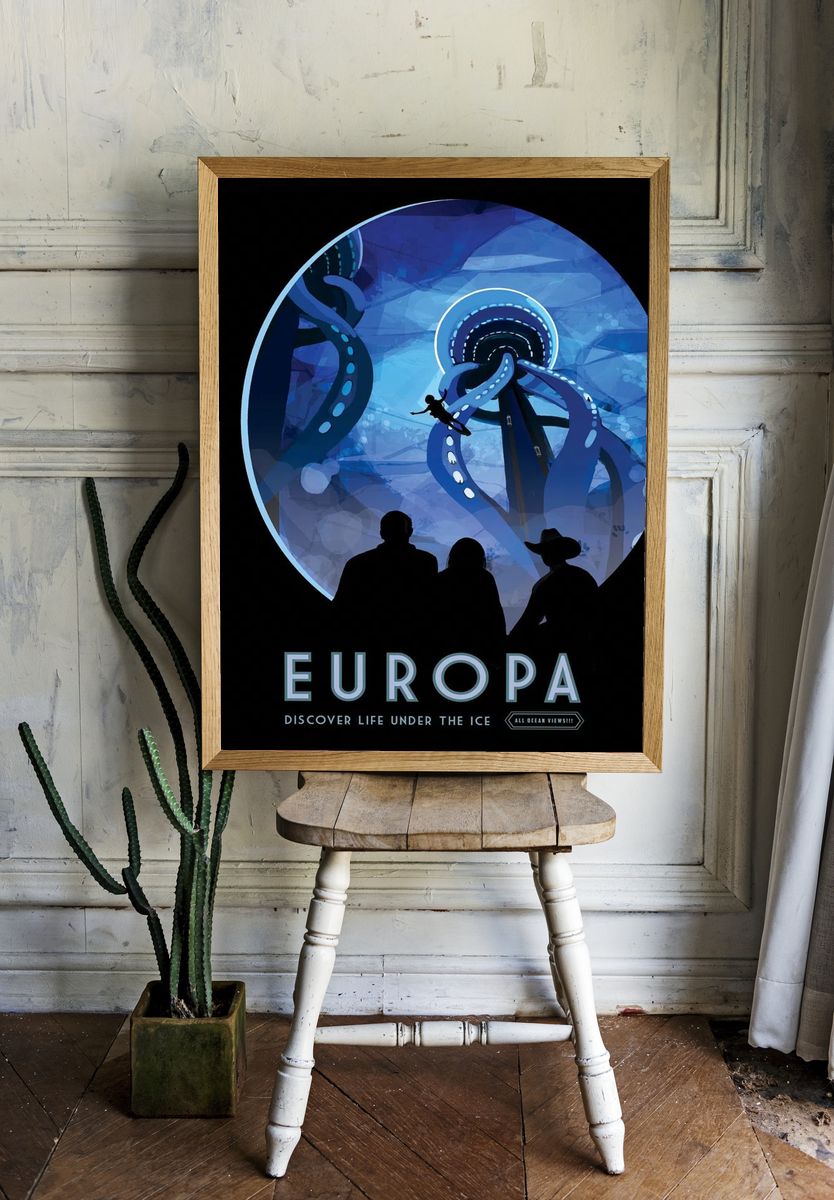 Europa — Space Travel Poster room preview