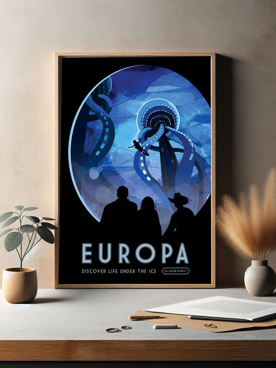 Europa — Space Travel Poster. — room view 2