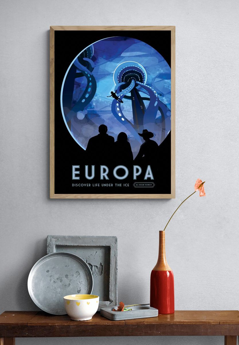 Europa — Space Travel Poster. — room view 3