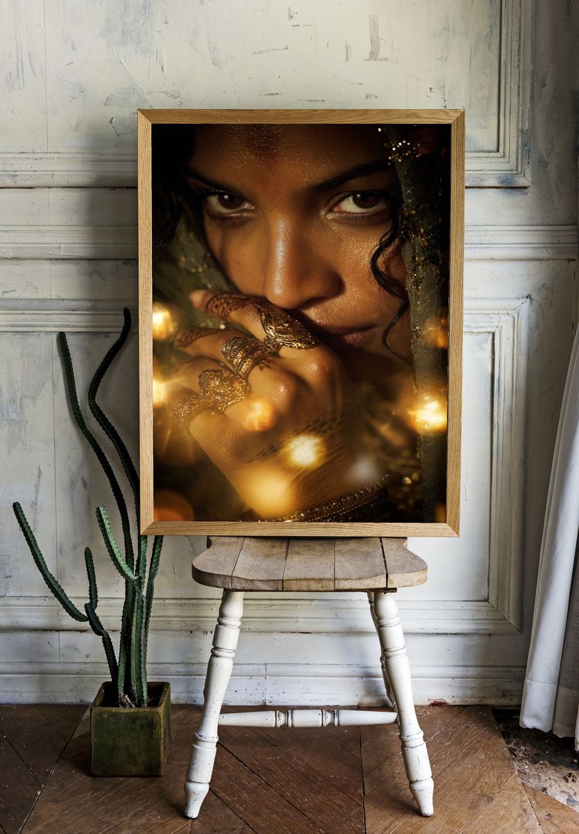 Elegant Woman with Jewelry — Fine Art Print. — room view 1