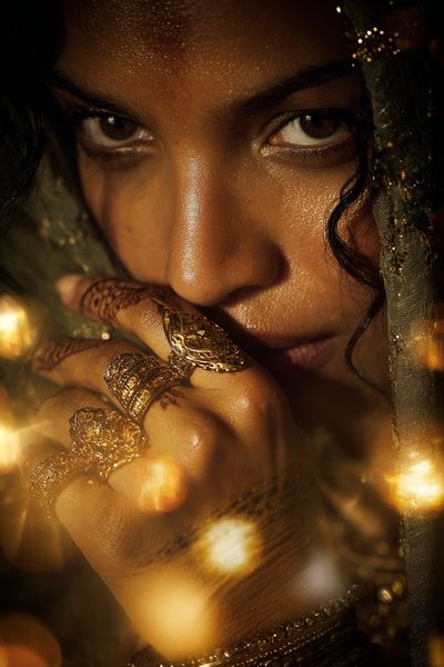 Elegant Woman with Jewelry — Fine Art Print. poster