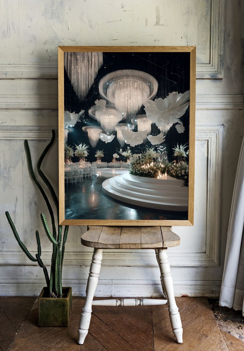 Elegant Wedding Venue Poster. — room view 1