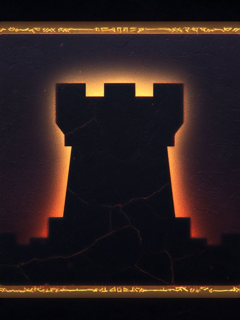 Glowing Castle Silhouette Fantasy Print. poster detail