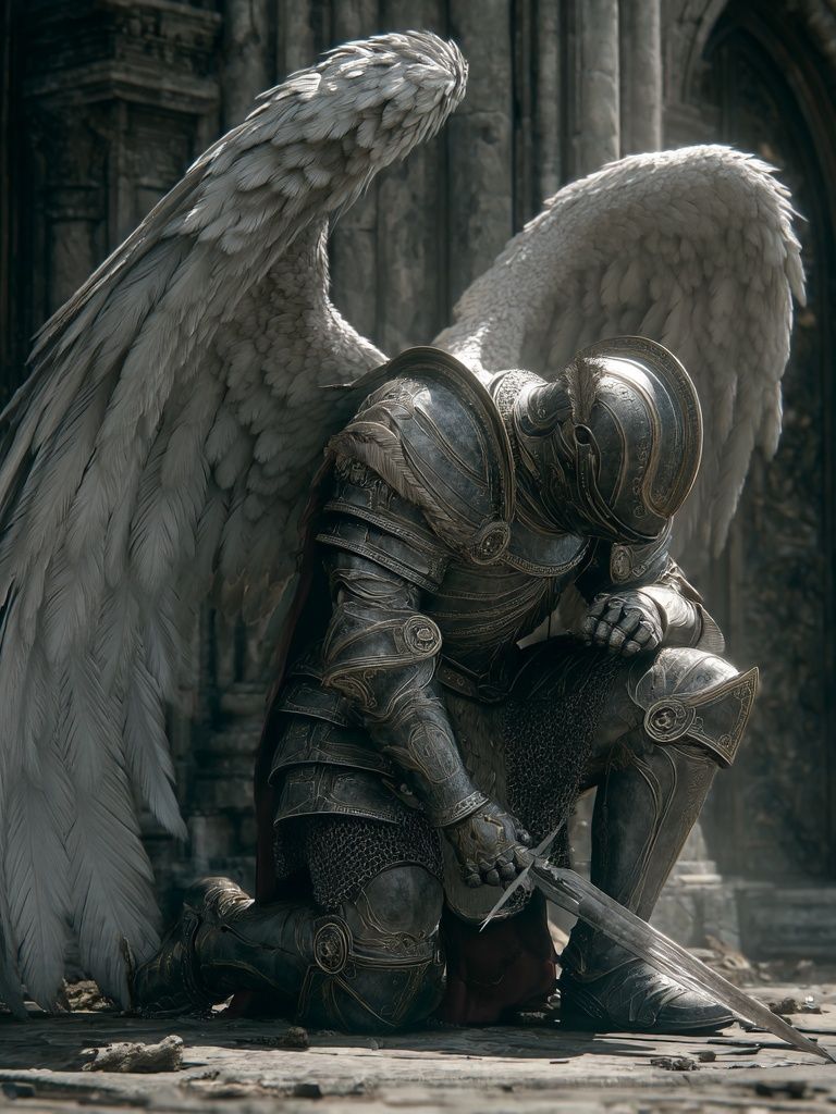 Fallen Angel Fantasy Art Print. poster — illustration art