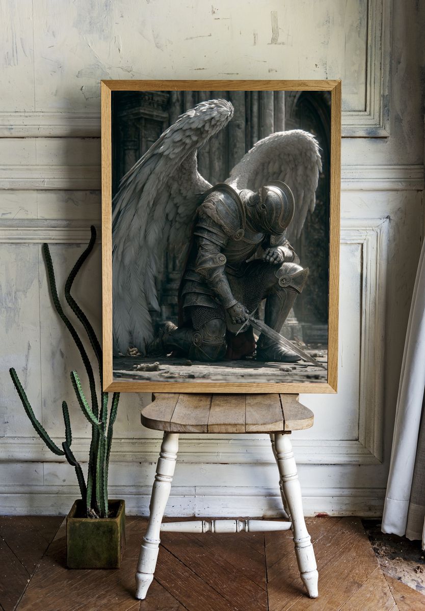 Fallen Angel Fantasy Art Print. — room view 1