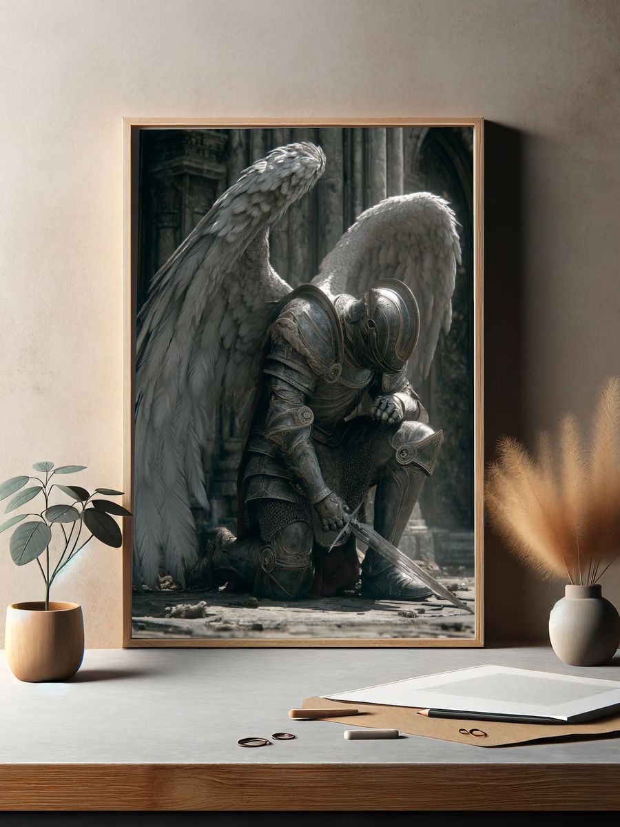 Fallen Angel Fantasy Art Print. — room view 2