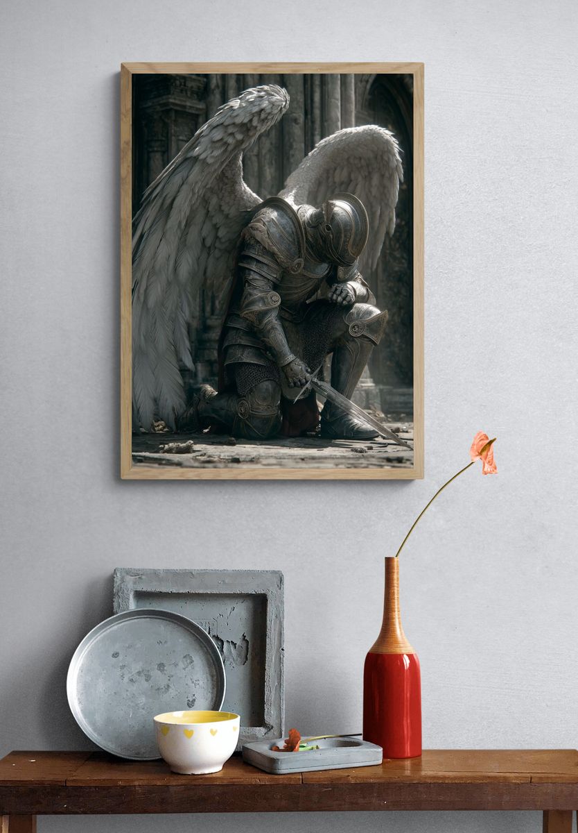 Fallen Angel Fantasy Art Print. — room view 3