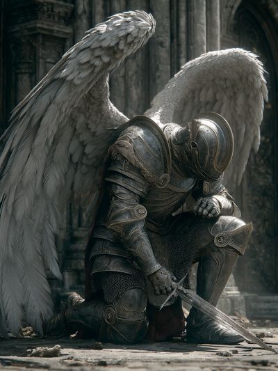Fallen Angel Fantasy Art Print. poster