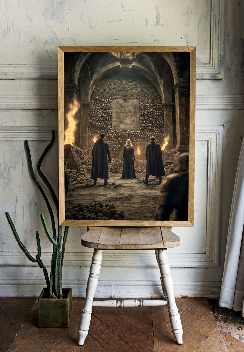 Skull Chamber Fantasy Poster. — room view 1