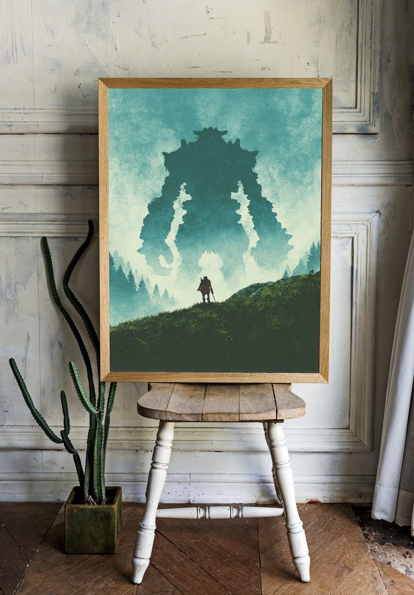 Giant Guardian — Fantasy Illustration Print. — room view 1