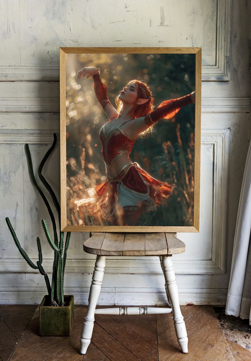 Elf Dancer Fantasy Photography Poster. — room view 1