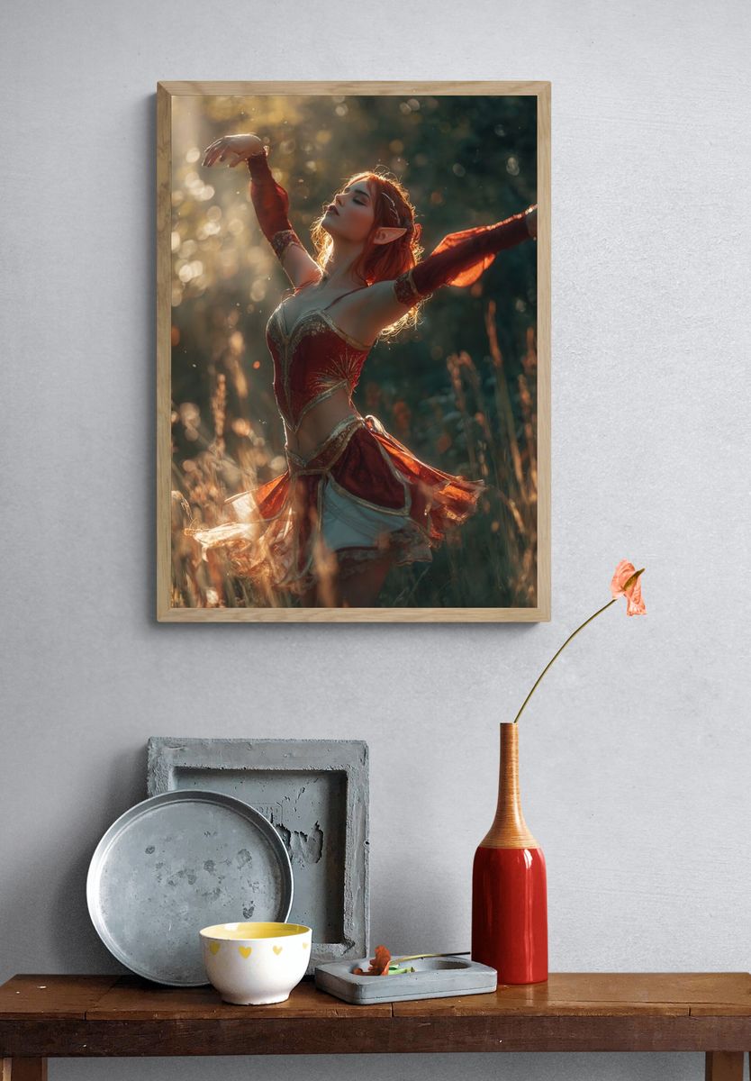 Elf Dancer Fantasy Photography Poster. — room view 3