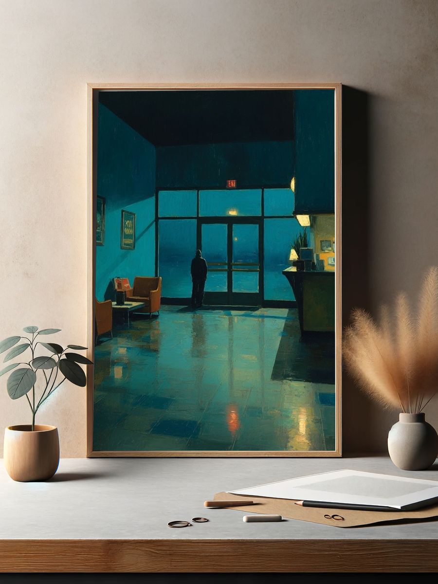 Lonely Evening — Fine Art Print. — room view 2