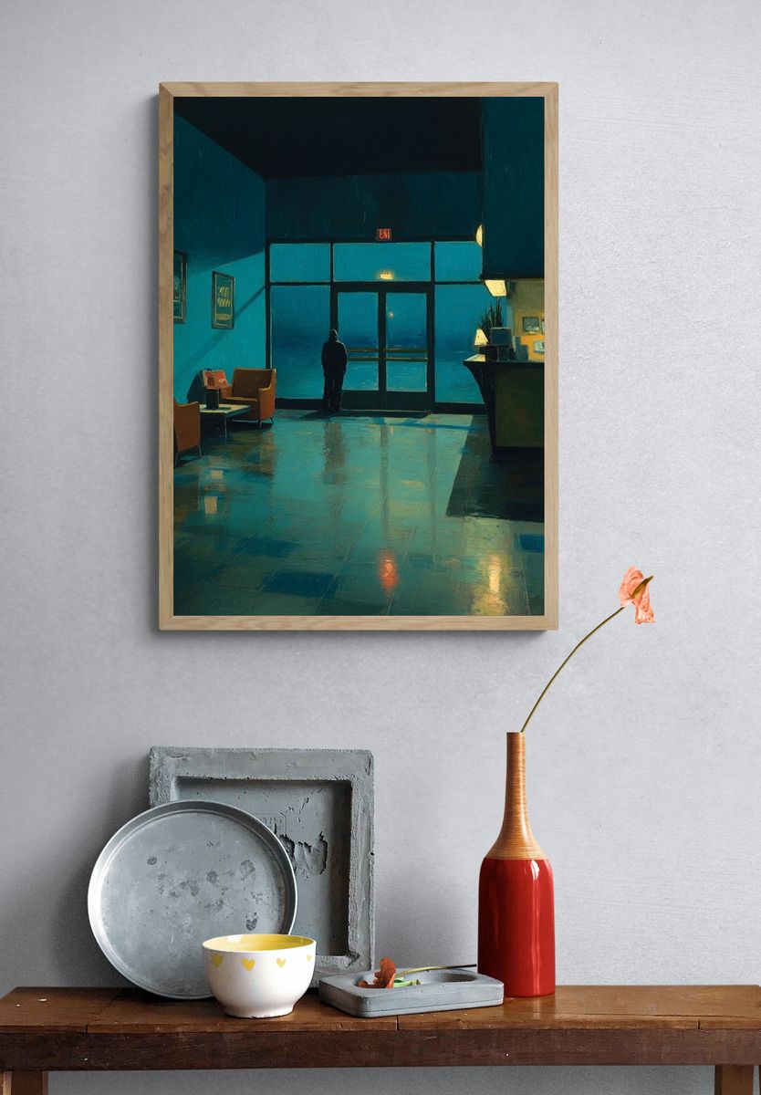 Lonely Evening — Fine Art Print. — room view 3