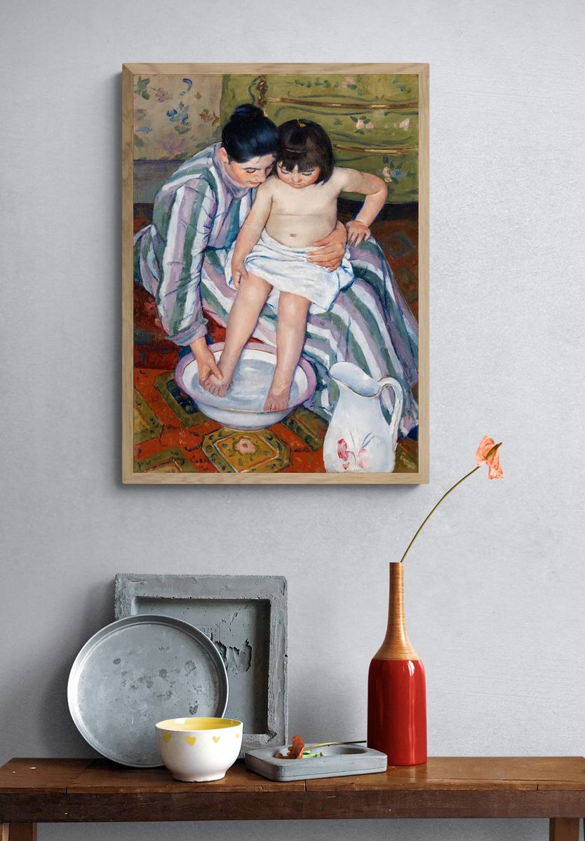 Child’s Bath (1893) Mary Cassatt. — room view 3