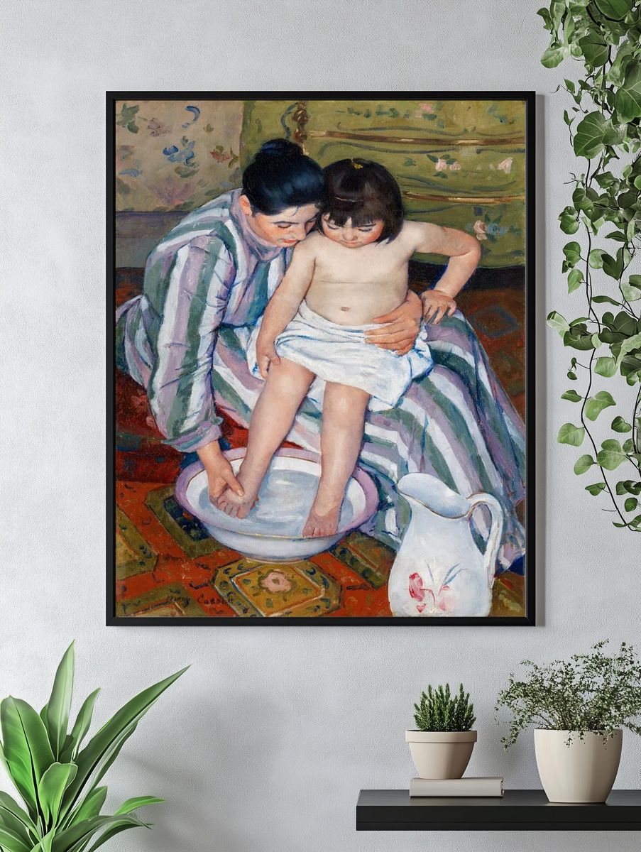 Child’s Bath (1893) Mary Cassatt. — room view 4