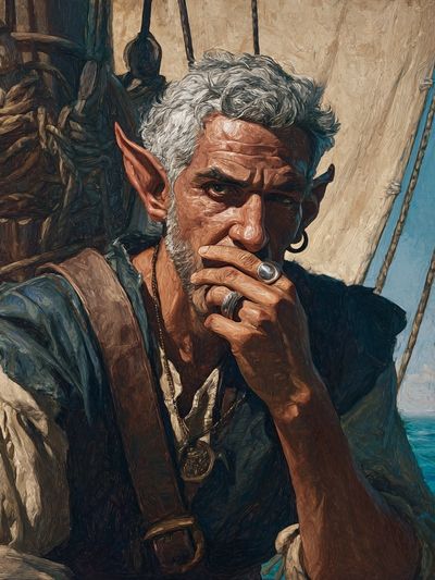 Pensive Sailor — Fine Art Print. poster print