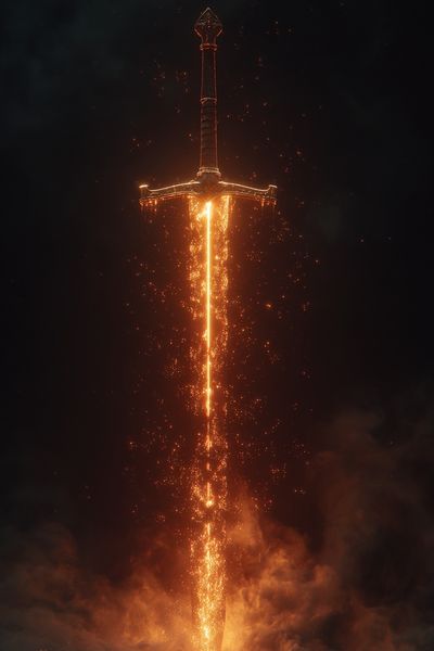 Legendary Sword — Fantasy Art Print. poster