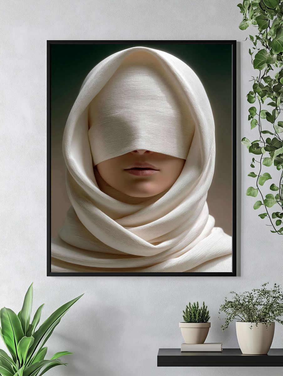 Veiled Woman — Fine Art Print. — room view 4